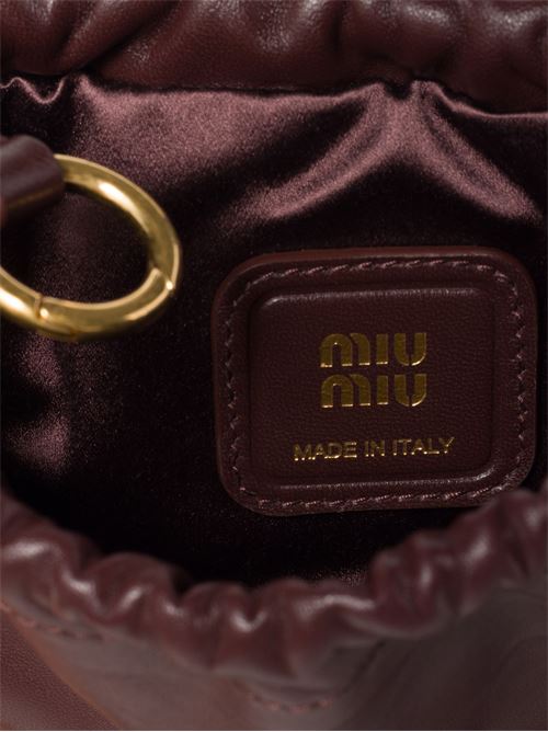 Bordeaux gold-tone logo bag MIU MIU | 5NG0102CSWF0NBL